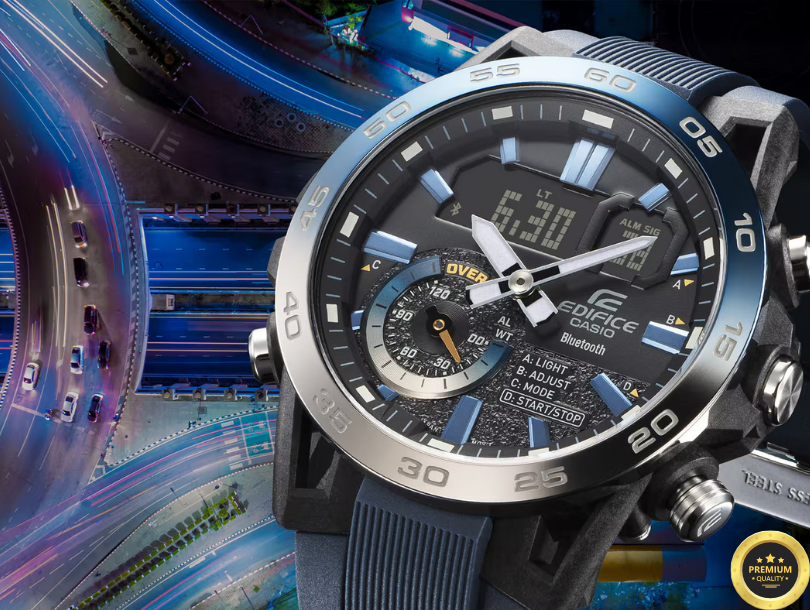 ECD3521-NB76  Blue Storm Pro – Premium Hybrid Analog-Digital Sports Watch