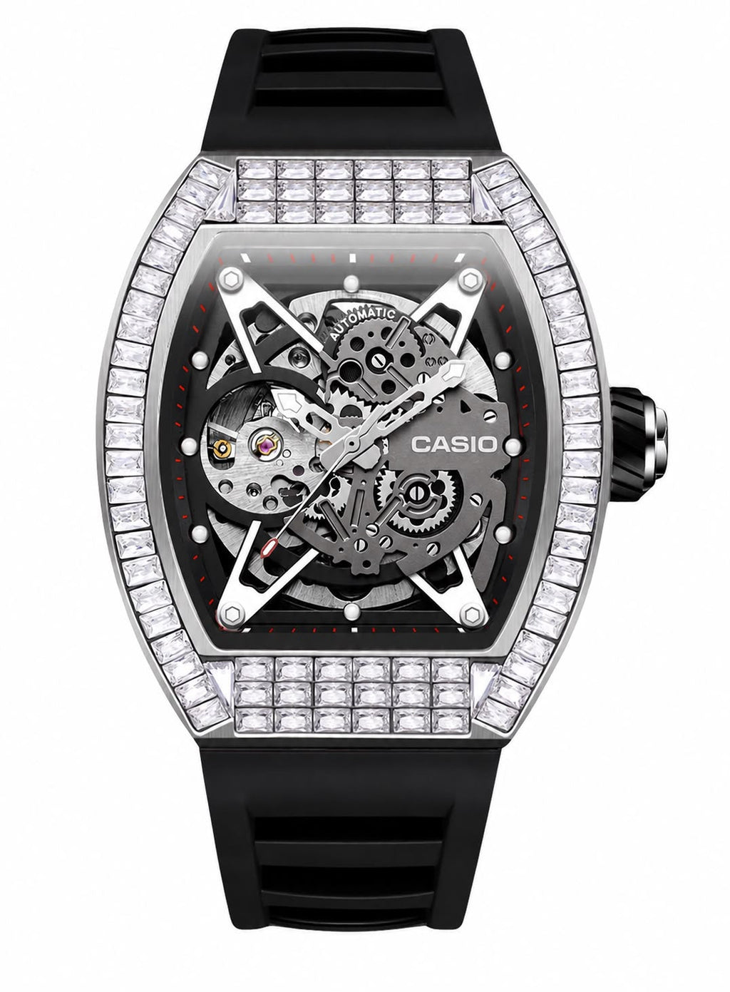 AUREX G-1000M-SKELETON AUTOMATIC SILVER WATCH