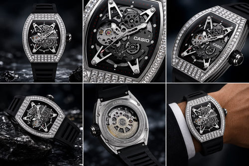 AUREX G-1000M-SKELETON AUTOMATIC SILVER WATCH